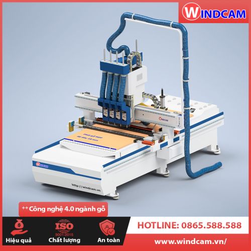 Máy CNC trung tâm cắt gỗ 4 đầu độc lập