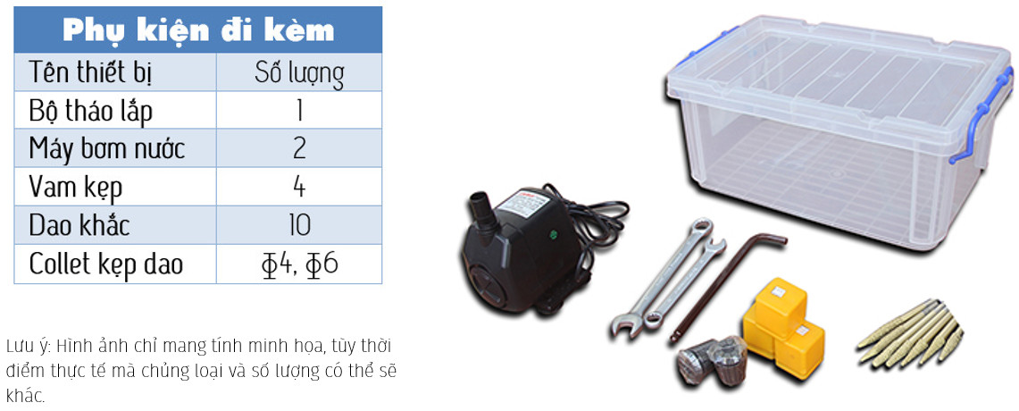 Phụ kiện đi kèm Máy điêu khắc đá CNC