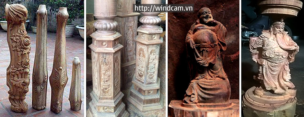Sản phẩm ứng dụng máy đục tượng gỗ vi tính