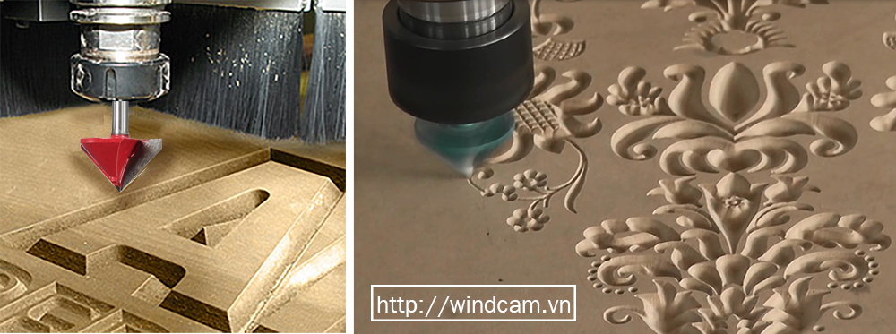 Ứng dụng Dao khắc 3D có mũ (V-type) khắc gỗ trong thực tế